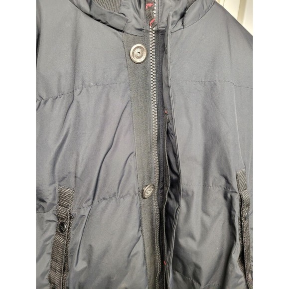 J. Whistler Men's SZ 4XL Coat Jacket Heavy Black 9 Pockets Water Resistant Flaws - Picture 7 of 14